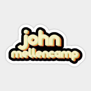 vintage color john mellencamp Sticker